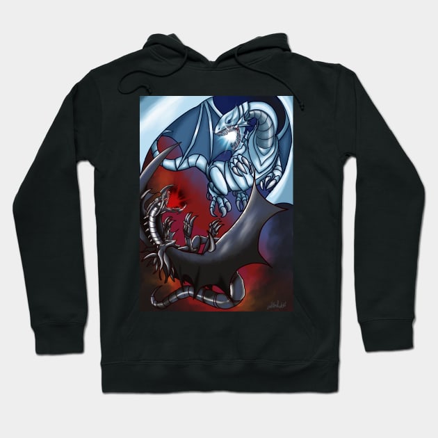 Eyes Red vs Blue Hoodie by KloudKat